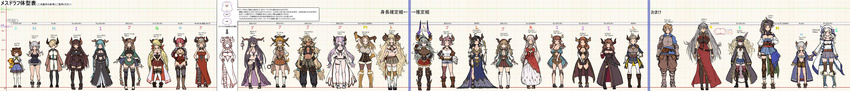 6+girls absurdres alicia_(granblue_fantasy) aliza_(granblue_fantasy) almeida_(granblue_fantasy) anila_(granblue_fantasy) arm_up armor armored_boots augusta's_mother_(granblue_fantasy) augusta_(granblue_fantasy) bangs black_gloves black_legwear blonde_hair blue_hair blue_neckwear blunt_bangs boots bow braid breasts brown_hair bust_chart camieux carmelina_(granblue_fantasy) character_request chart cleavage cleavage_cutout commentary_request cucouroux_(granblue_fantasy) daetta_(granblue_fantasy) danua dark_skin draph extra fingerless_gloves forte_(shingeki_no_bahamut) full_body glasses gloves gran_(granblue_fantasy) granblue_fantasy grey_hair grid hair_bow hair_over_one_eye hairband hallessena height_chart height_difference highres horns jacket karva_(granblue_fantasy) knee_boots laguna_(granblue_fantasy) lamretta long_hair long_image magisa_(granblue_fantasy) magnifying_glass md5_mismatch mikasayaki monica_weisswind multiple_girls narmaya_(granblue_fantasy) necktie no_mouth partially_translated pink_hair plaid plaid_skirt pleated_skirt red_hair revision sarya_(granblue_fantasy) shingeki_no_bahamut sig_(granblue_fantasy) skirt stuffed_toy sturm_(granblue_fantasy) thalatha_(granblue_fantasy) thighhighs trait_connection translation_request twin_braids underboob very_long_hair white_gloves white_legwear wide_image yaia_(granblue_fantasy) |_|