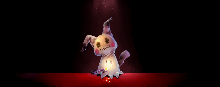 daisy flower gen_7_pokemon light_particles mimikyu no_humans petals pokemon pokemon_(creature) shichimi_(ftlvampire32) spotlight tears