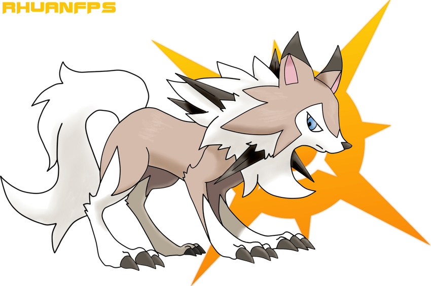 canine lugarugan lycanroc mammal nintendo pok&eacute;mon rhuanfps video_games were werewolf wolf