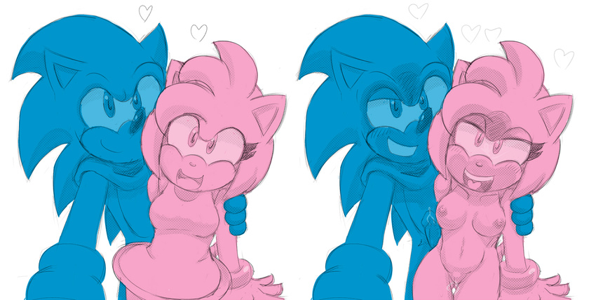 2016 amy_rose anthro areola big_breasts breasts duo erect_nipples erection extraspecialzone female hedgehog male mammal nipples nude penis pussy smile sonic_(series) sonic_the_hedgehog