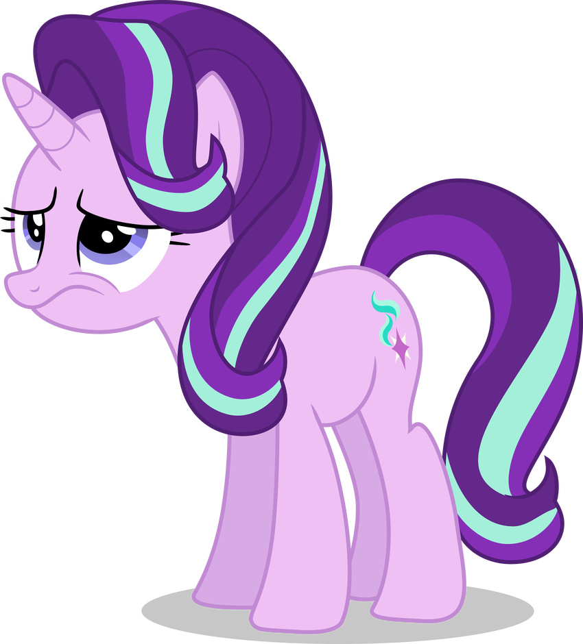 2016 alpha_channel blue_eyes cutie_mark equine female feral friendship_is_magic fur hair hi_res horn mammal multicolored_hair my_little_pony pink_fur shutterflyeqd simple_background solo starlight_glimmer_(mlp) transparent_background two_tone_hair unicorn