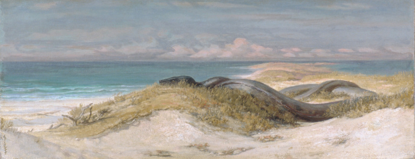 1899 19th_century ambiguous_feral ambiguous_gender ancient_art beach black_body black_scales cloud coiling day elihu_vedder feral grass hi_res lying mythological_creature mythological_scalie mythology oil_painting_(artwork) outside overcast painting_(artwork) plant public_domain reptile sand scales scalie sea sea_serpent serpentine shrub signature sky snake solo traditional_media_(artwork) water wave yellow_eyes