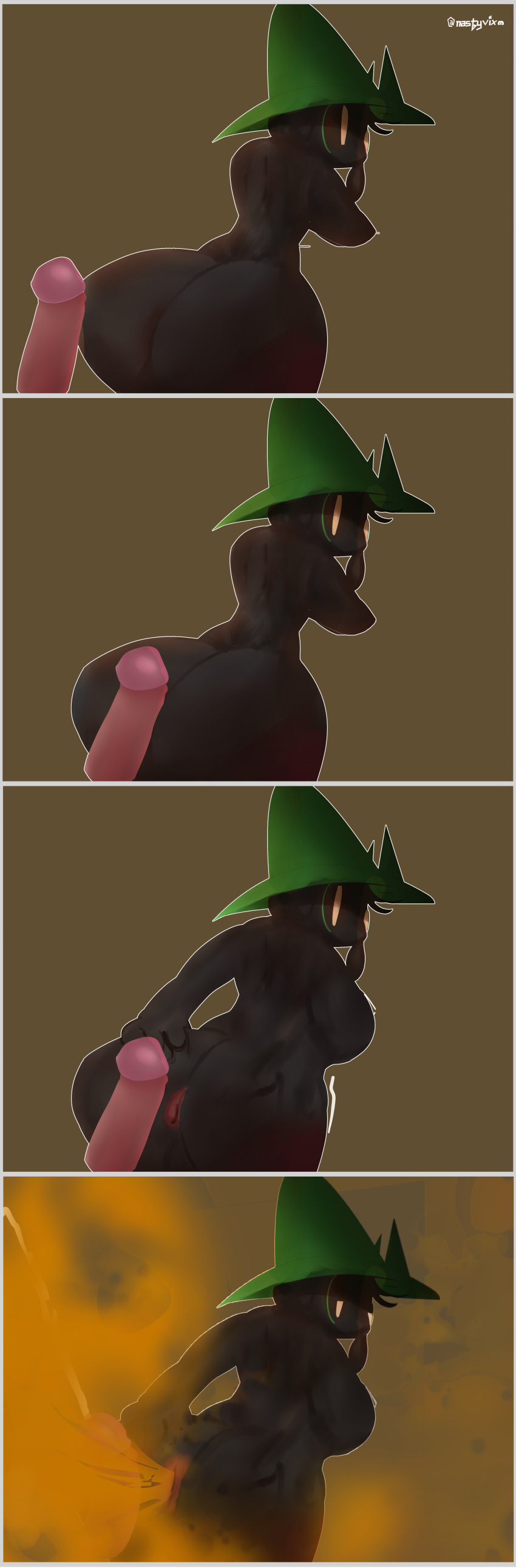 absurd_res anthro bovid caprine deltarune duo fart fart_fetish farting_on_dick goat hi_res male male/male mammal nastyvix ralsei solo undertale_(series)