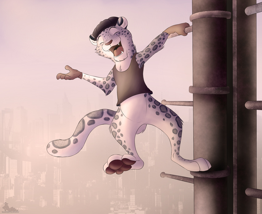 1930s anthro cute empire_state_building feline free gangstaguru leopard mammal new_york snow_leopard toony