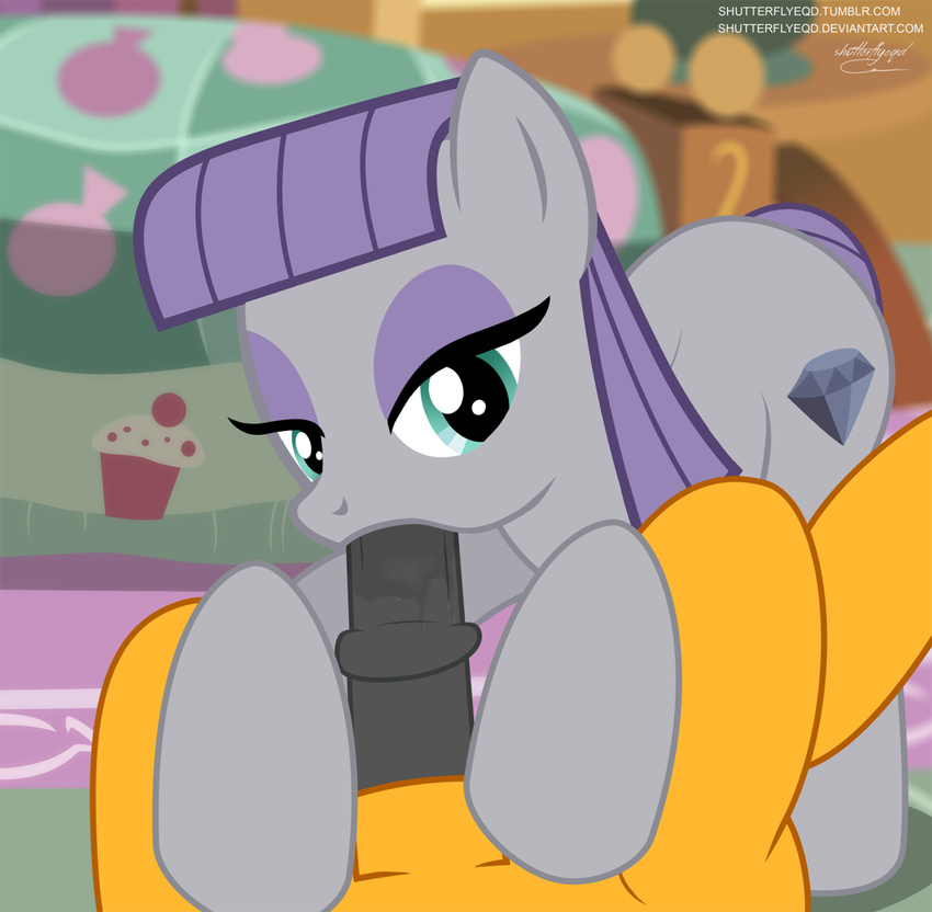 2016 animal_genitalia animal_penis applejack_(mlp) dickgirl dickgirl/female earth_pony equine equine_penis erection fellatio female friendship_is_magic horse intersex intersex/female mammal maud_pie_(mlp) my_little_pony oral penis pony sex shutterflyeqd