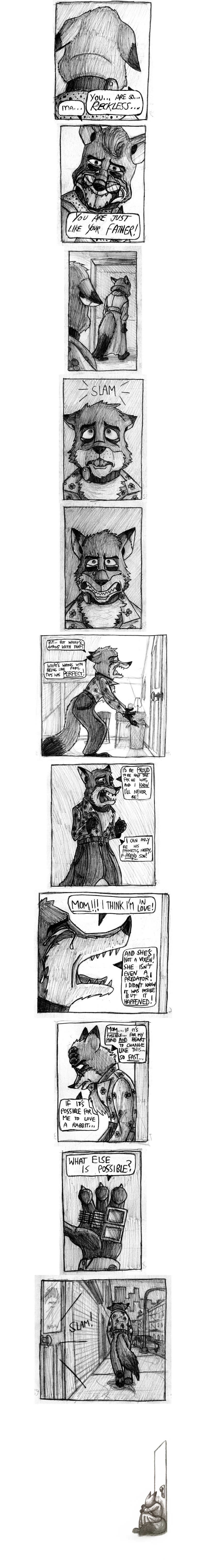 2016 absurd_res angry anthro building canine clothing collar comic crying disney door eyewear female fox glasses hi_res ltamerica male mammal mother nick_wilde parent sad son speech_bubble superabsurd_res tears text zistopia zootopia