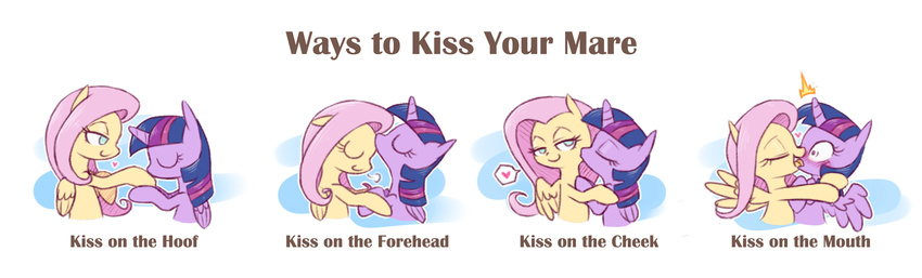 &lt;3 bedroom_eyes duo english_text equine eyes_closed female feral fluttershy_(mlp) friendship_is_magic hair half-closed_eyes horn mammal my_little_pony pegasus pink_hair purple_hair raridashdoodles seductive smile text twilight_sparkle_(mlp) winged_unicorn wings