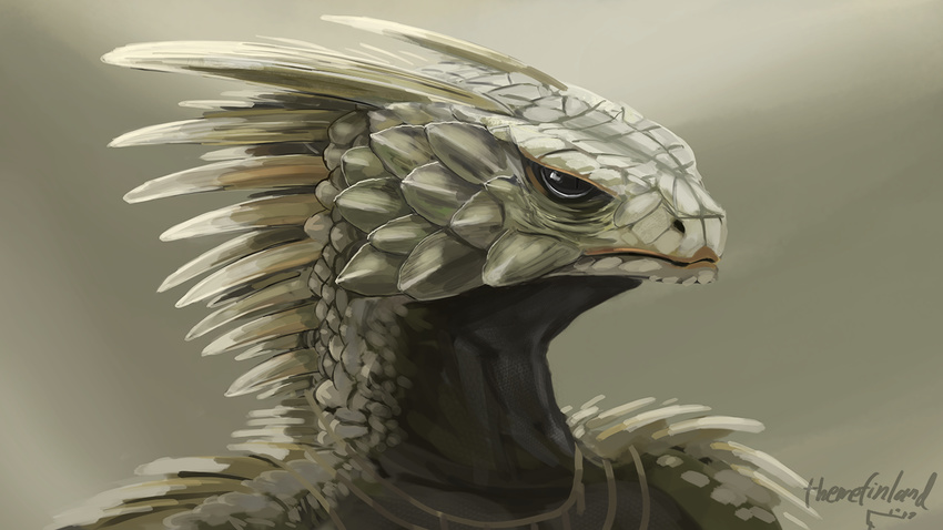 anthro black_eyes detailed_scales dragonoid headshot scales simple_background solo themefinland