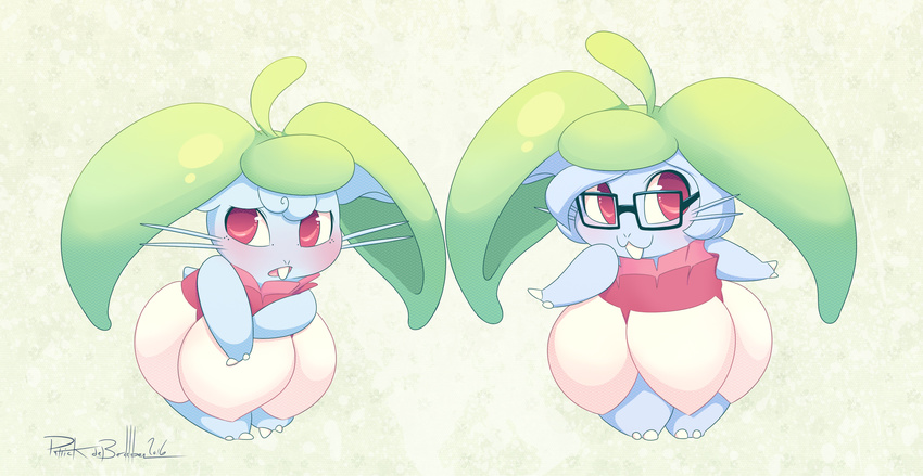 aquabunny blush buckteeth cosplay didi eyewear female freckles glasses hair nervous nidoran nidoran♀ nintendo oni_(aquabunny) pok&eacute;mon shy sibling smile steenee teeth video_games whiskers