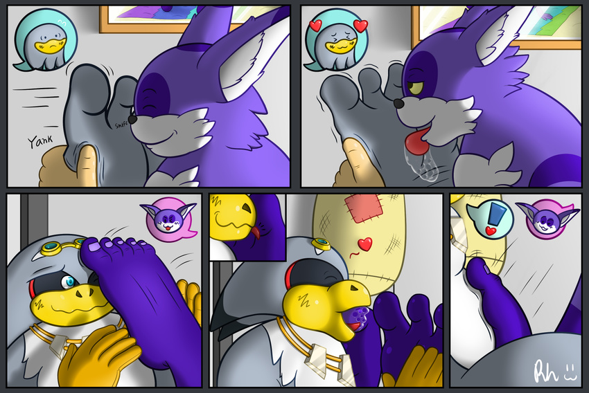 albatross anthro avian barefoot belly big_the_cat bird comic feet foot_fetish foot_focus fur licking male rhodenspire rubbing sniffing soles sonic_(series) storm tongue tongue_out