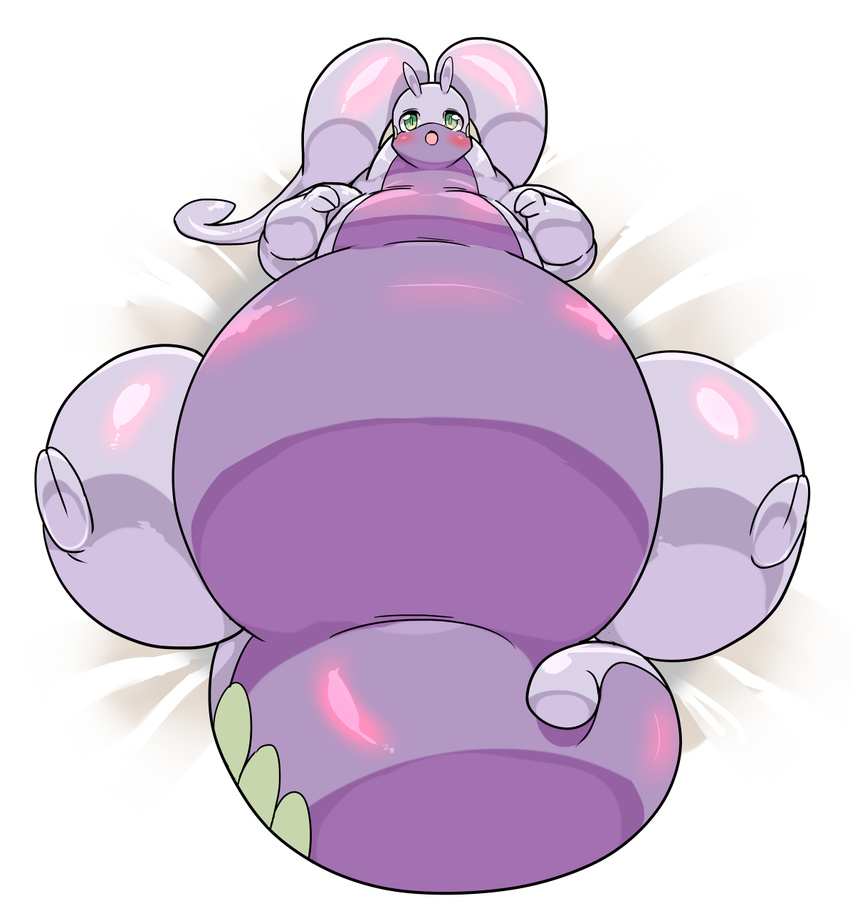 &lt;3 2016 ambiguous_gender belly big_belly funi goodra hyper hyper_belly nintendo open_mouth pok&eacute;mon solo thick_thighs video_games wide_hips