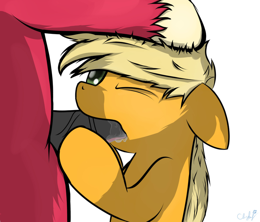 applejack_(mlp) big_macintosh_(mlp) blonde_hair brother brother_and_sister cloufy duo earth_pony equine fellatio female friendship_is_magic green_eyes hair horse incest male male/female mammal my_little_pony one_eye_closed open_mouth oral penis pony saliva sex sibling simple_background sister tongue vein white_background