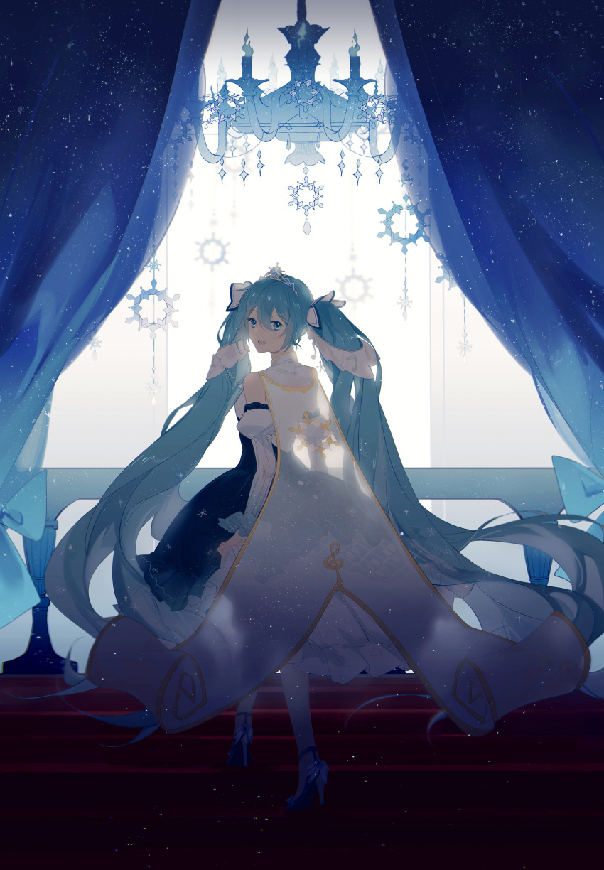 dress hatsune_miku heels vocaloid yuki_miku