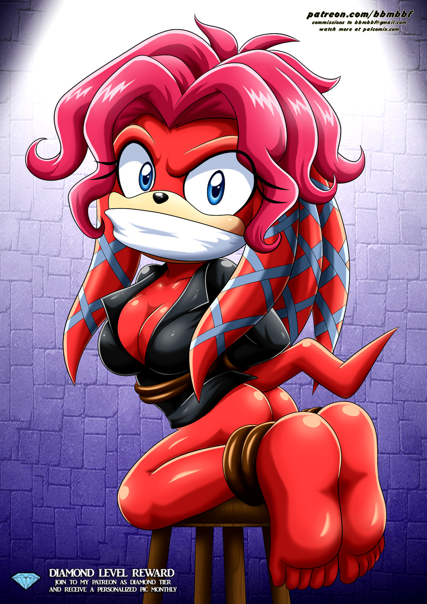 bbmbbf bdsm clothing echidna female fur hair lien-da mammal mobian_(species) mobius_unleashed monotreme palcomix red_fur red_hair solo sonic_(series)