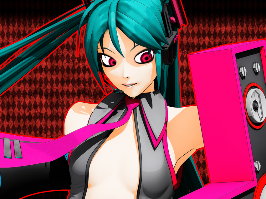 3d close deino hatsune_miku vocaloid