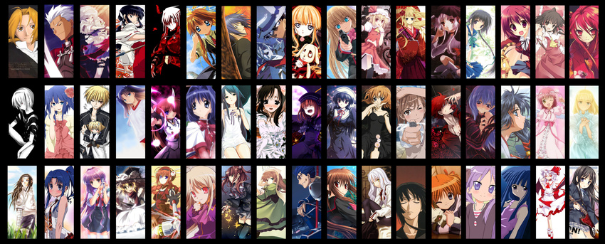 accelerator air akiyama_mio amamiya_yuuko archer clannad crossover dark_sakura detective_conan edward_elric ef_~a_fairytale_of_the_two~ eva_beatrice fate/stay_night flandre_scarlet fujibayashi_kyou full_metal_alchemist furude_rika ga-rei_zero gilgamesh hakurei_reimu higurashi_no_naku_koro_ni hiiragi_kagami hinamori_amu hyuuga_neji illyasviel_von_einzbern inuyasha isayama_yomi izayoi_sakuya k-on! kaitou_kid kamio_misuzu kanon karen_ortensia katsura_kotonoha kawashima_ami kikyo kirisame_marisa kushieda_minori lancer little_busters! lolita_fashion lucky_star mahou_shoujo_lyrical_nanoha matou_sakura minase_nayuki misaka_mikoto naruto natsume_rin ookami_kakushi remilia_scarlet rozen_maiden ryuuguu_rena saber sawatari_makoto saya saya_no_uta school_days seifuku shakugan_no_shana shana shinku shugo_chara suiseiseki takamachi_nanoha to_aru_kagaku_no_railgun to_aru_majutsu_no_index tohsaka_rin tokido_saya toradora! touhou tsukiyomi_ikuto umineko_no_naku_koro_ni ushiromiya_ange vita