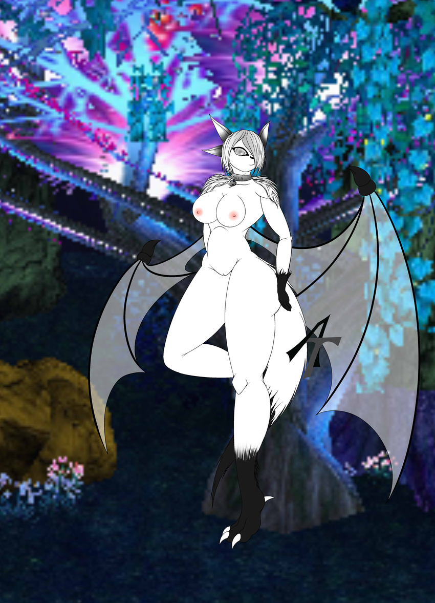 aerotransor bat breasts canine collar female fox foxbat foxbat_hybrid galanorbrighteye hybrid imvu mammal sacred_forest_pack vix vixie vixiefoxbat wings