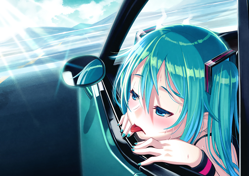 hamada_youho hatsune_miku long_hair twintails vocaloid waifu2x