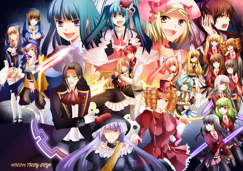 asmodeus beatrice beelzebub belphegor bernkastel cornelia dlanor_a_knox frederica_bernkastel furudo_erika gaap gertrude lambdadelta leviathan lucifer mammon ronove satan siesta00 siesta410 siesta45 umineko_no_naku_koro_ni ushiromiya_battler ushiromiya_natsuhi virgilia when_they_cry_4