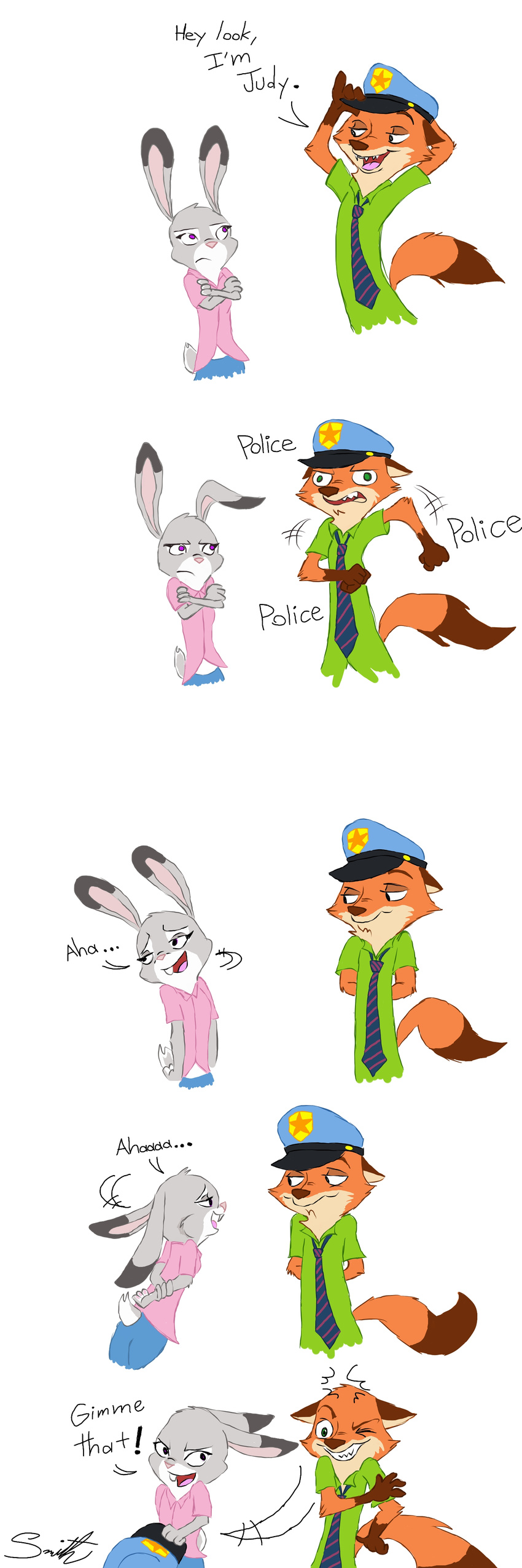 2016 anthro canine disney female fox judy_hopps lagomorph male mammal nick_wilde quirky-middle-child rabbit zootopia