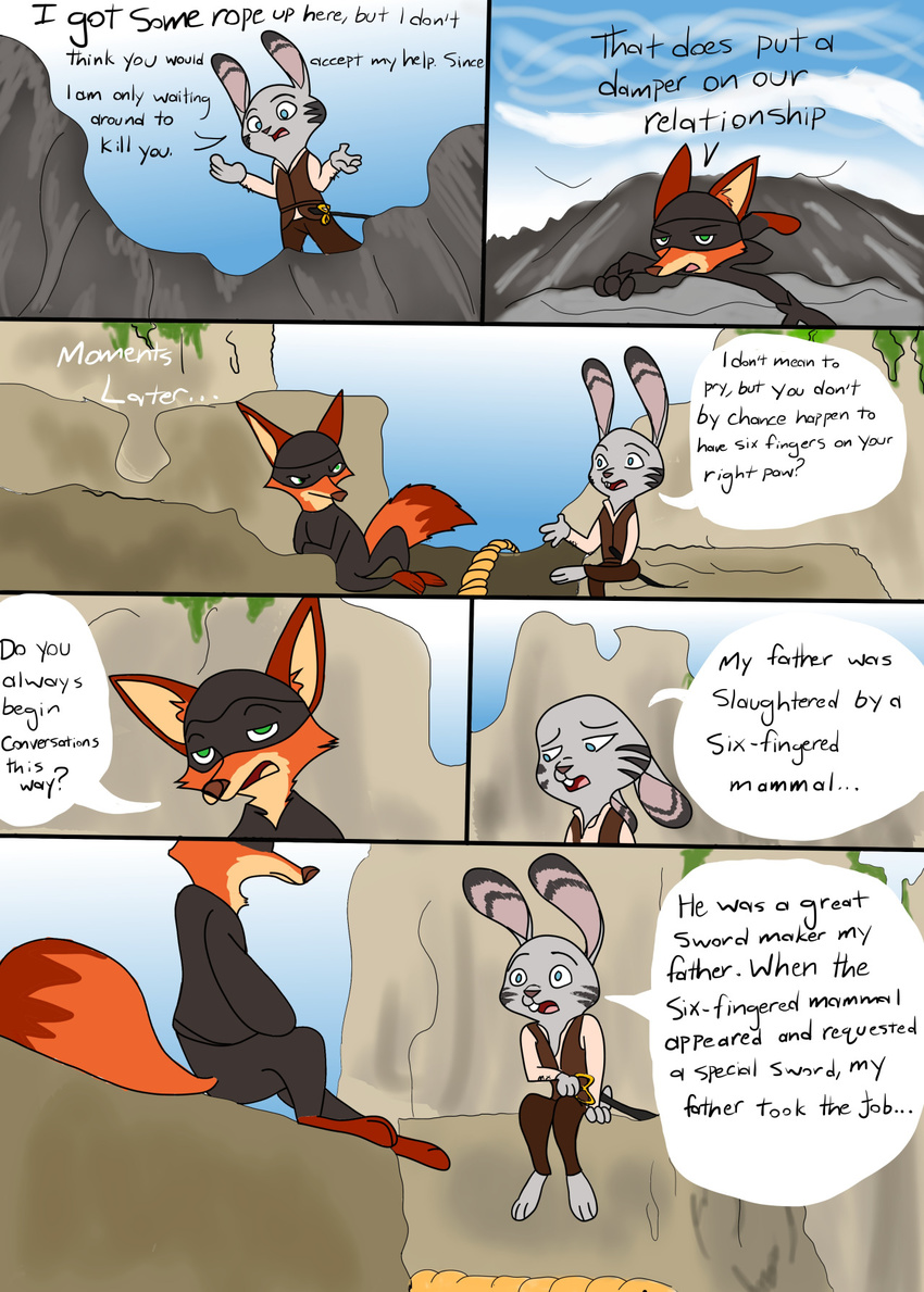 2016 anthro canine comic disney fox jack_savage lagomorph male mammal nick_wilde quirky-middle-child rabbit zootopia