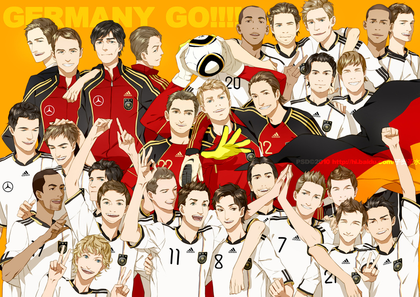 6+boys andreas_kopke annotated arne_friedrich bad_id bad_pixiv_id ball bastian_schweinsteiger beard black_hair blonde_hair brown_hair cacau closed_eyes clothes_writing dennis_aogo everyone facial_hair flag germany gloves grin hans-dieter_flick hans-jorg_butt high_five holger_badstuber jabulani jerome_boateng joachim_low lukas_podolski male_focus manuel_neuer marcell_jansen mario_gomez marko_marin mesut_ozil michael_ballack miroslav_klose multiple_boys oliver_bierhoff one_eye_closed per_mertesacker petting philipp_lahm piotr_trochowski psd sami_khedira serdar_tasci smile smirk soccer soccer_ball sportswear stefan_kiessling thomas_muller tim_wiese toni_kroos v world_cup