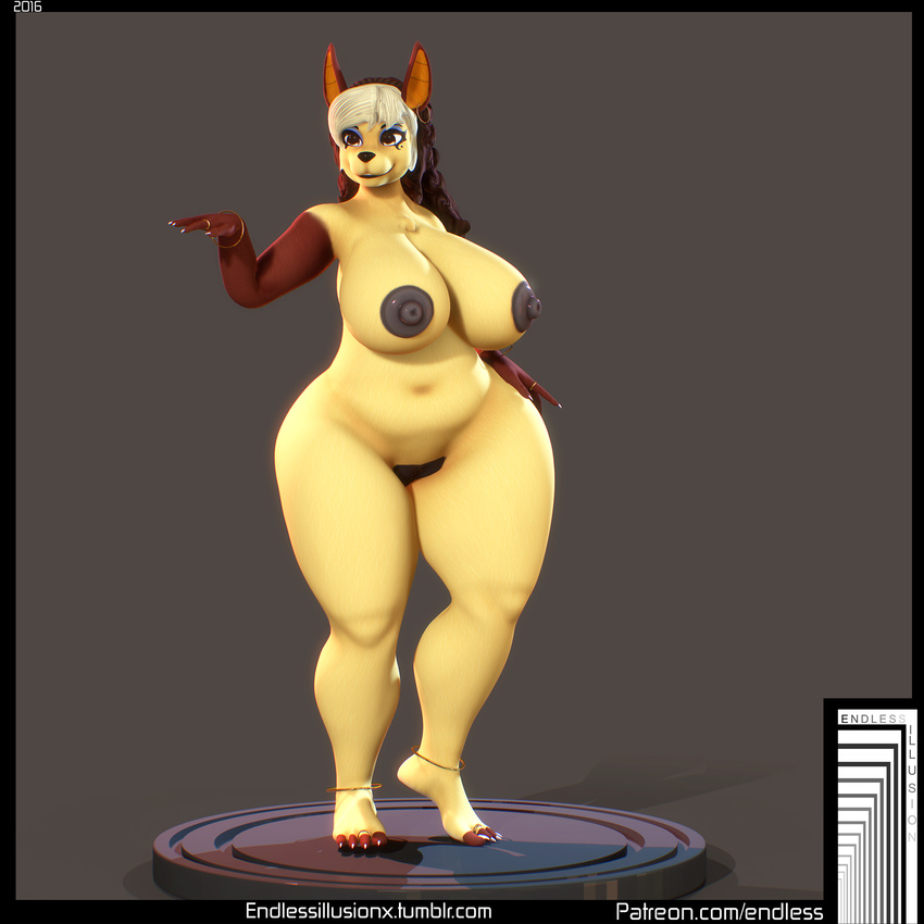 3d_(artwork) anthro big_butt breasts butt digital_media_(artwork) dripdry endless_(artist) female hi_res huge_butt mammal simple_background