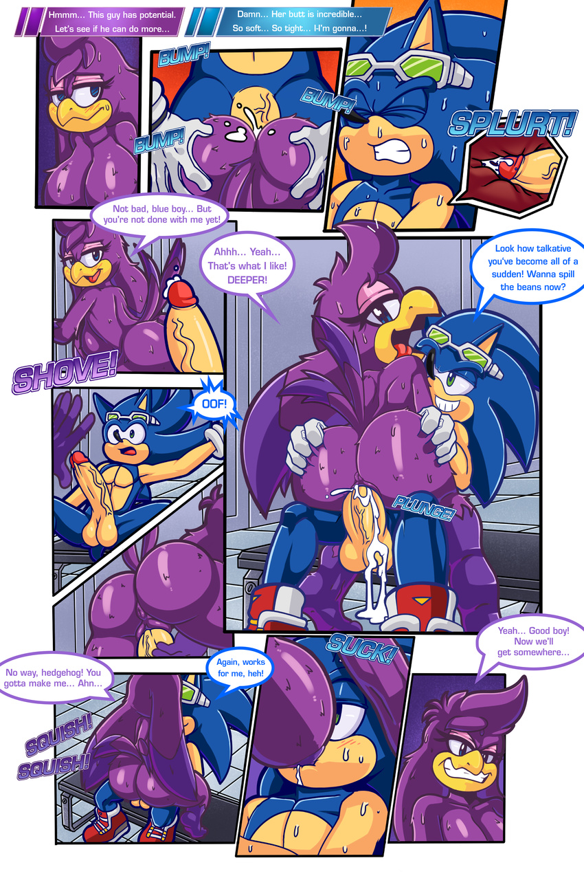 big_breasts big_penis breasts comic cum cum_in_ass cum_in_pussy cum_inside dreamcastzx1 escopeto female hedgehog huge_breasts huge_penis male mammal nude penis sonic_(series) sonic_riders sonic_the_hedgehog swallowing wave_the_swallow