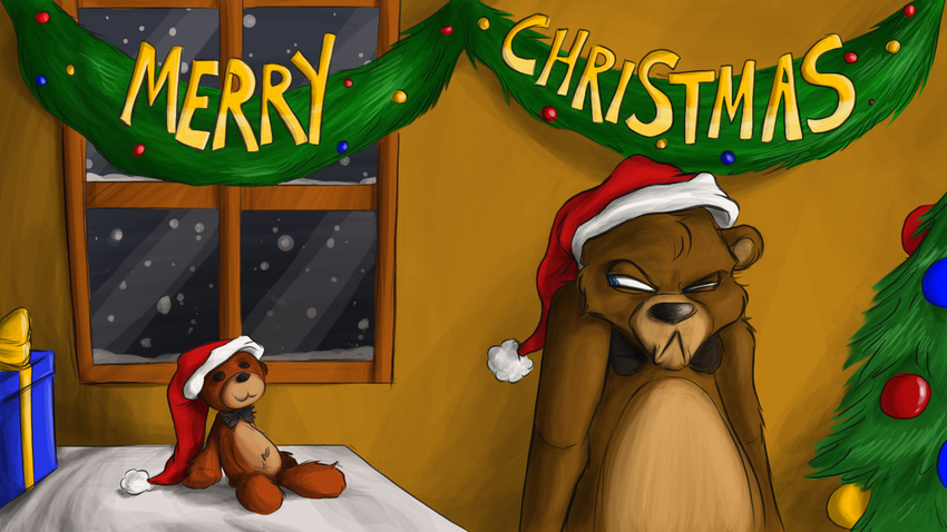 2016 animatronic anthro bear bow_tie christmas five_nights_at_freddy's freddy_(fnaf) holidays machine mammal plushie robot tonycrynight video_games