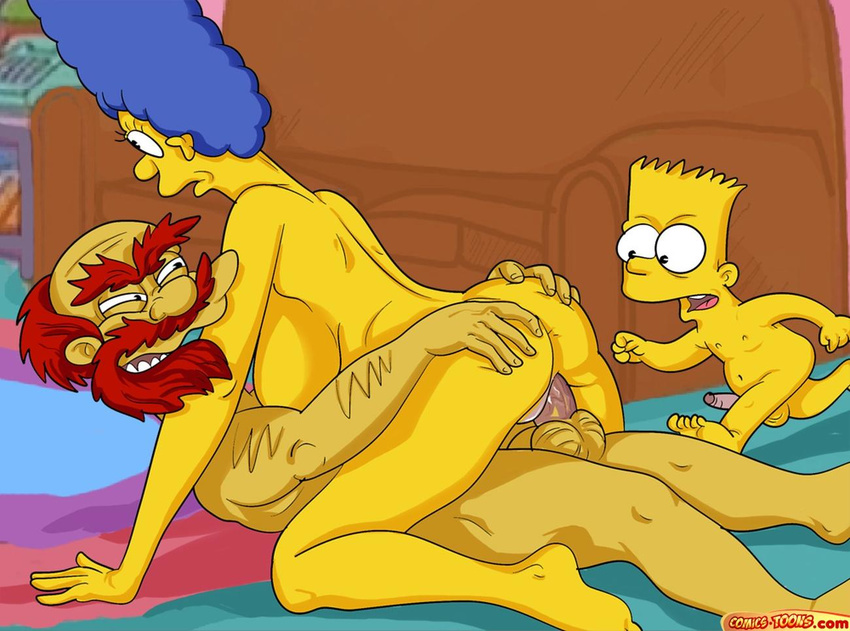 bart_simpson comics-toons groundskeeper_willie marge_simpson the_simpsons