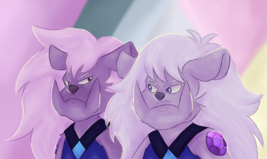 2016 anthro canine cartoon_network fur granbull itoruna mammal nintendo pok&eacute;mon purple_eyes purple_fur steven_universe video_games