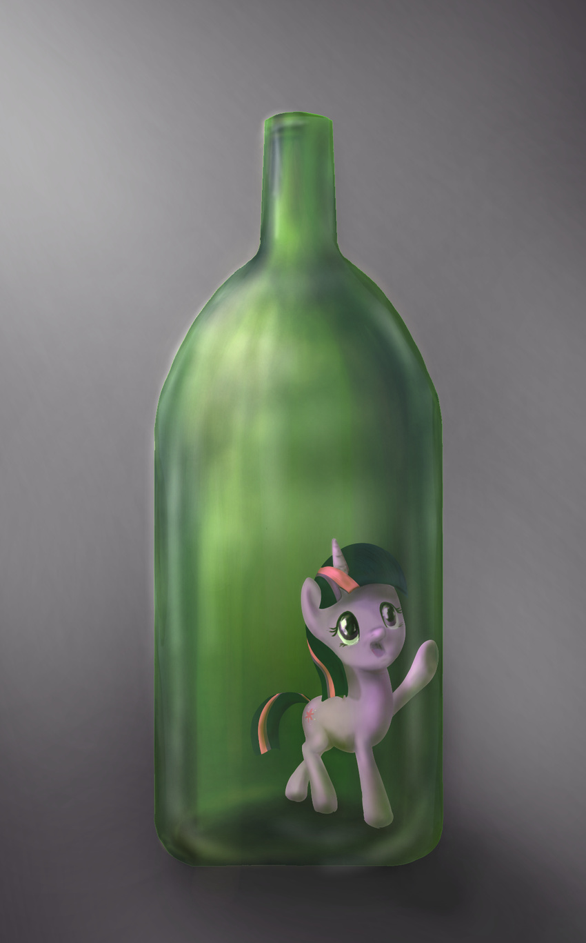 2017 bottle cutie_mark equine female feral friendship_is_magic fur grey_background hair horn looking_at_viewer mammal multicolored_hair my_little_pony purple_eyes purple_fur simple_background smile solo stratodraw twilight_sparkle_(mlp) unicorn