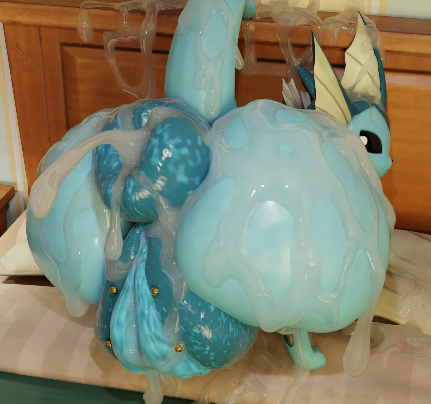 3d_(artwork) anus big_anus big_pussy bodily_fluids butt cum cum_everywhere cum_from_ass cum_in_ass cum_inside cum_on_butt cum_on_head cum_on_pussy digital_media_(artwork) eeveelution female feral generation_1_pokemon genital_fluids genitals hi_res huge_anus hyper hyper_anus hyper_genitalia hyper_pussy looking_back messy nintendo piercing pokemon pokemon_(species) puffy_anus pussy raised_tail rear_view solo solo_focus tail unknown_artist vaporeon