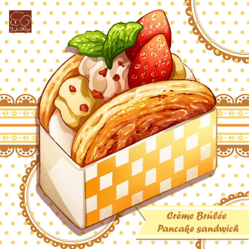 food food_focus fruit highres no_humans original pastry still_life strawberry whipped_cream yuki00yo