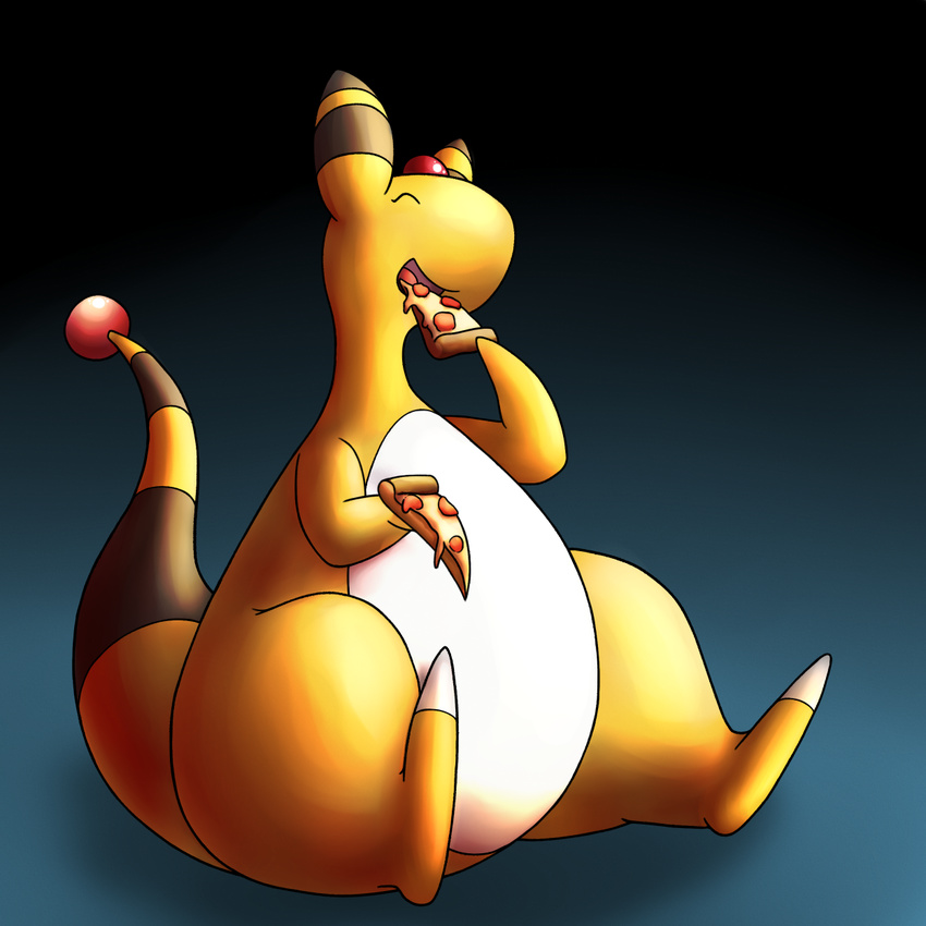 ampharos flygon_(artist) food nintendo pepperoni pizza pok&eacute;mon somnamg video_games