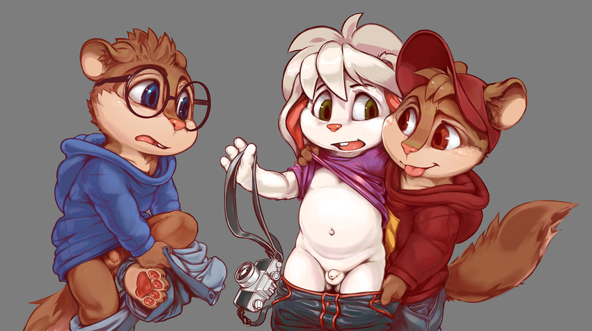 alvin_and_the_chipmunks alvin_seville clothing cub group kevin_snowpaw lando male male/male simon_seville undressing young