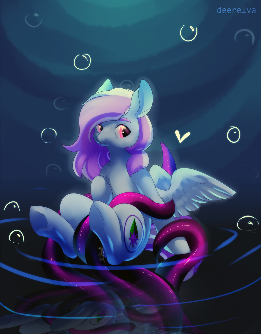 elvche highres long_hair my_little_pony original pegasus purple_hair solo tentacles water wings