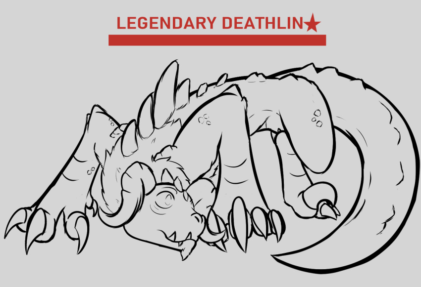 ambiguous_gender bethesda_softworks chimera claws deathclaw fallout fangs feral fur fur_collar horn model_sheet raptor_claws scalie shape_shifter solo spikes teeth thorny_gremlin vita