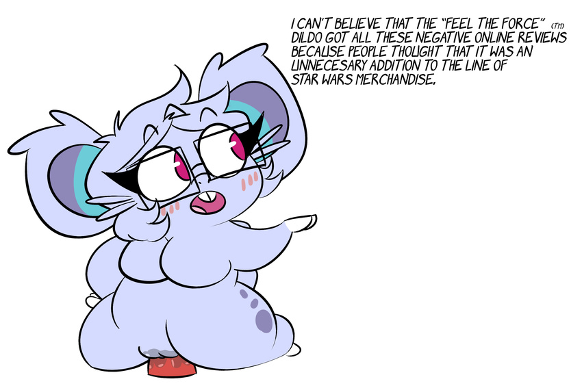 anthro blush breasts dialogue didi dildo eyewear female glasses masturbation nidoran nidoran♀ nintendo not_a_furfag pok&eacute;mon pussy_juice semi-anthro sex_toy simple_background spikes vaginal video_games white_background