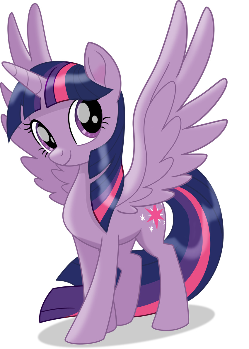 2017 alpha_channel cutie_mark equine feathered_wings feathers female feral friendship_is_magic hair horn looking_at_viewer mammal multicolored_hair my_little_pony paper purple_feathers shutterflyeqd simple_background smile solo spread_wings transparent_background twilight_sparkle_(mlp) unicorn_horn winged_unicorn wings