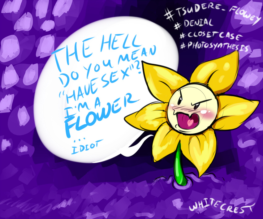 flowey_&szlig;_(character) humor text undertale video_games white_crest