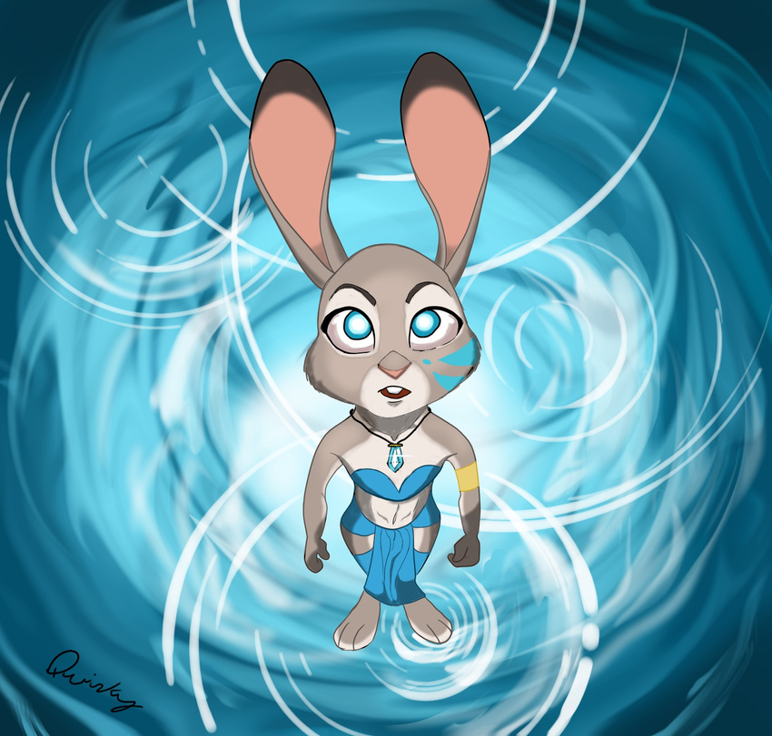 2017 anthro clothing disney female glowing glowing_eyes judy_hopps lagomorph mammal quirky-middle-child rabbit zootopia