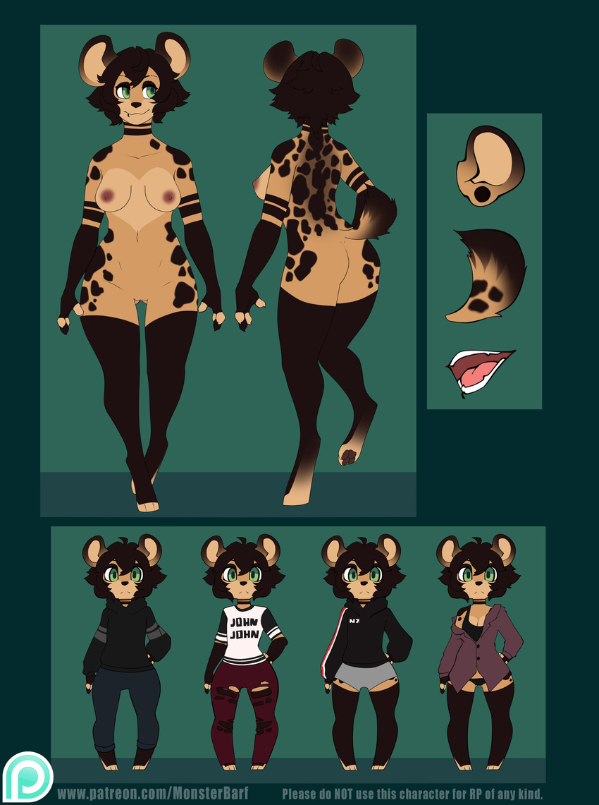 anthro bear breasts clothed clothing female mammal model_sheet nipples nude puccaruu pussy smile solo