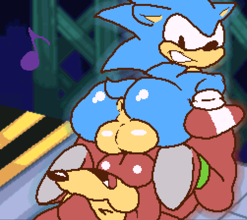 2018 anal anal_penetration animated anus backsack balls big_butt butt digital_media_(artwork) duo knuckles_the_echidna male male/male penetration penis pixel_(artwork) sex sonic_(series) sonic_mania sonic_the_hedgehog superiorfoxdafox