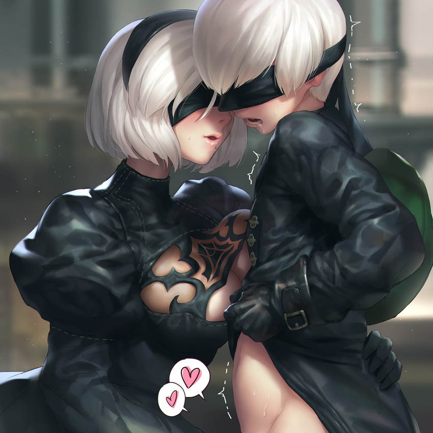 bottomless nier_automata no_bra samerupa yorha_no.2_type_b yorha_no._9_type_s