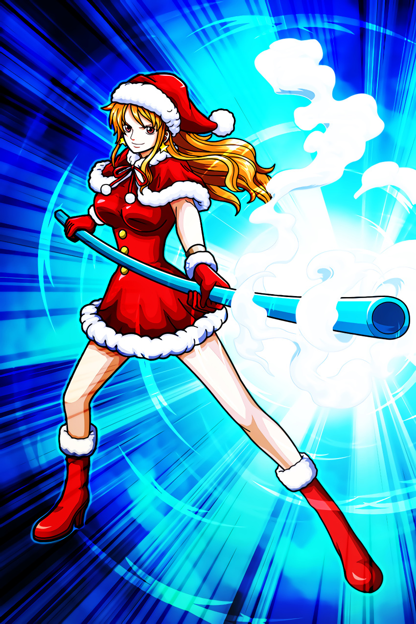 christmas dress nami one_piece tagme weapon