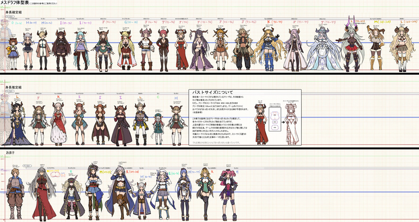 &gt;_&lt; 6+girls absurdly_long_hair absurdres alicia_(granblue_fantasy) aliza_(granblue_fantasy) almeida_(granblue_fantasy) anila_(granblue_fantasy) annotation_request aqua_hair arm_behind_back arm_up armor armored_boots augusta's_mother_(granblue_fantasy) augusta_(granblue_fantasy) bandages bangs beret black_gloves black_hair black_legwear blonde_hair blue_hair blue_neckwear blunt_bangs boots bow braid breasts brown_hair bust_chart camieux carmelina_(granblue_fantasy) character_request chart cleavage cleavage_cutout closed_eyes crescent cucouroux_(granblue_fantasy) cup daetta_(granblue_fantasy) danua dark_skin draph dress drunk earrings epaulettes extra fingerless_gloves forte_(shingeki_no_bahamut) full_body gauntlets glasses gloves gran_(granblue_fantasy) granblue_fantasy grey_hair grid hair_bow hair_over_one_eye hair_ribbon hairband hallessena hand_on_hip hands_on_hips harona hat height_chart height_difference highres holding_hands horn_ornament horns izmir jacket jewelry karva_(granblue_fantasy) knee_boots laguna_(granblue_fantasy) lamretta long_hair long_image low_twintails magisa_(granblue_fantasy) magnifying_glass maimu_(shingeki_no_bahamut) mary_janes md5_mismatch meimu_(shingeki_no_bahamut) miimu mikasayaki monica_weisswind mug multiple_girls narmaya_(granblue_fantasy) navel necktie no_mouth one_eye_closed outstretched_arm pantyhose partially_annotated pink_hair plaid plaid_skirt pleated_skirt pointy_ears ponytail rastina red_dress red_hair revision ribbon sandals sarong sarya_(granblue_fantasy) shingeki_no_bahamut shoes short_sleeves sig_(granblue_fantasy) silva_(granblue_fantasy) silver_hair skirt stuffed_toy sturm_(granblue_fantasy) tan tears text_focus thalatha_(granblue_fantasy) thighhighs trait_connection translated twin_braids twintails underboob underboob_cutout very_long_hair white_dress white_gloves white_legwear yaia_(granblue_fantasy) |_|