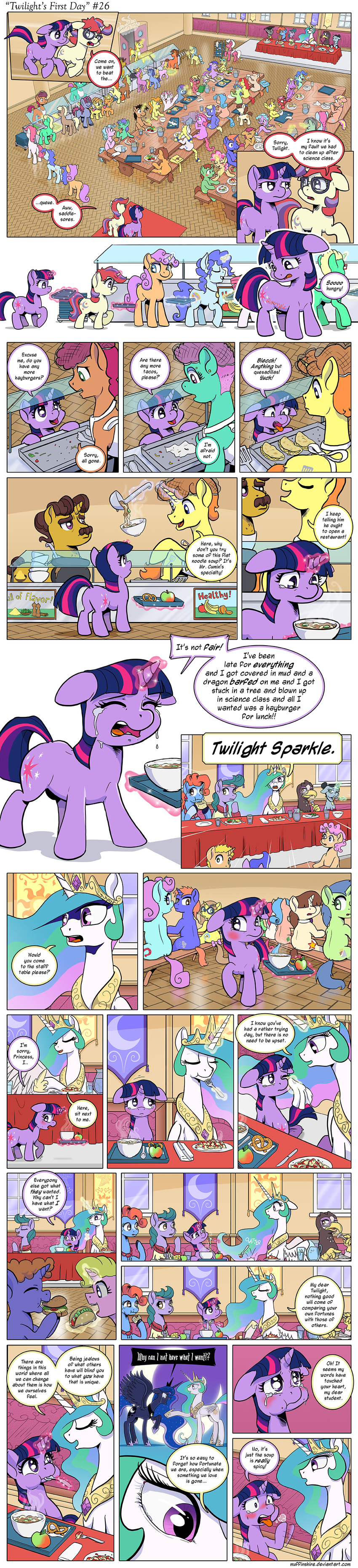 2017 avian blush comic coriander_cumin_(mlp) dialogue english_text equine eyewear female friendship_is_magic glasses gryphon horn mammal moondancer_(mlp) muffinshire my_little_pony princess_celestia_(mlp) princess_luna_(mlp) tears text twilight_sparkle_(mlp) unicorn winged_unicorn wings