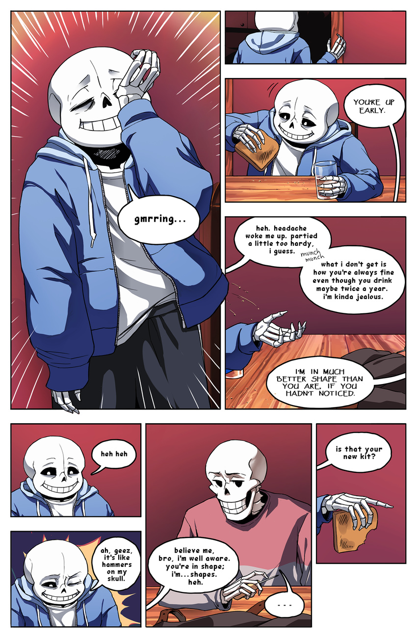 2017 animated_skeleton bone clothed clothing comic english_text fluffyslipper fur male papyrus_(undertale) sans_(undertale) skeleton text undead undertale video_games