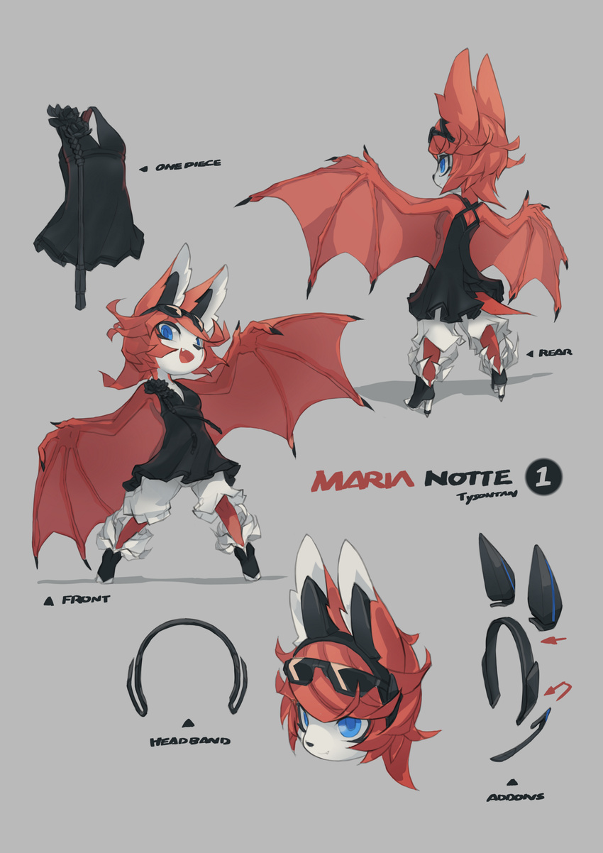 2017 attachment bat clip_on clothing dress eyewear fangs flower footwear freedom_planet freedom_planet_2 fruit_bat hairband headphones high_heels mammal maria_notte microphone model_sheet plant shadow shoes shorts simple_background sunglasses text tysontan video_games